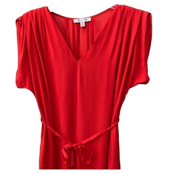SHE + SKY Lightweight Red Dress - Picture 3 of 5